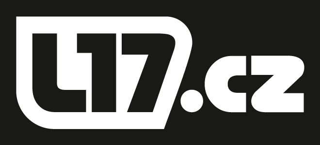 Logo L17 - černobílé inverzní