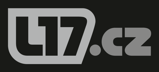 Logo L17 - šedé na černém podkladu